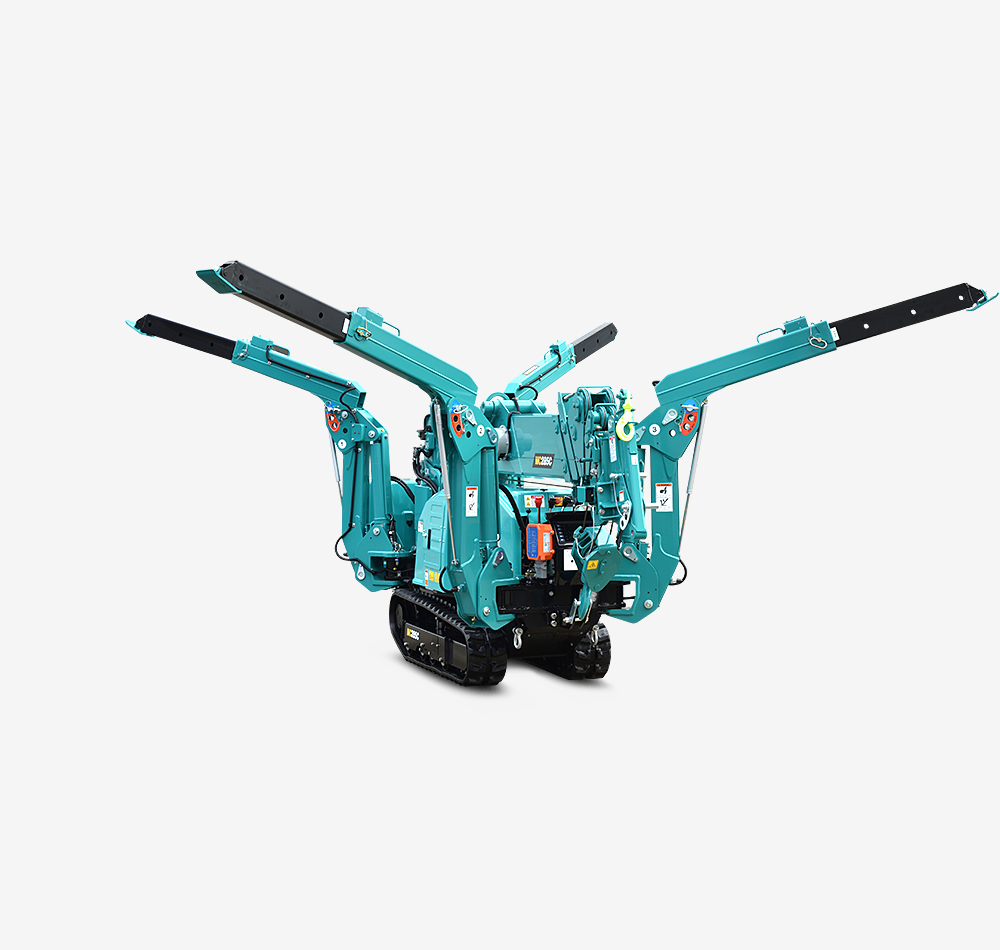 Мини кран-паук Maeda MC285-3 с выдминутыми аутригерами (опорами)